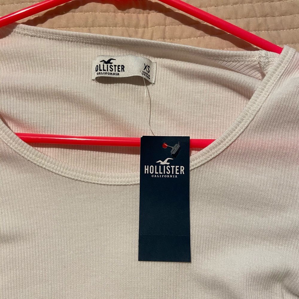 Hollister White Long Sleeve Body Suit